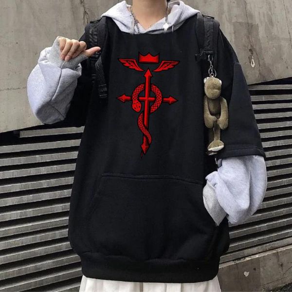 men's hoodies & sweatshirts winter anime hoodie fullmetal alchemist pullovers loose fit male female, Black
men's hoodies & sweatshirts winter anime hoodie fullmetal alchemist pullovers loose fit male female, Black
