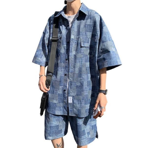 men's tracksuits men suit shirts plus size shorts origin design summer short sets fashion man patch plaid casual oversized clothing jac, Gray
men's tracksuits men suit shirts plus size shorts origin design summer short sets fashion man patch plaid casual oversized clothing jac, Gray