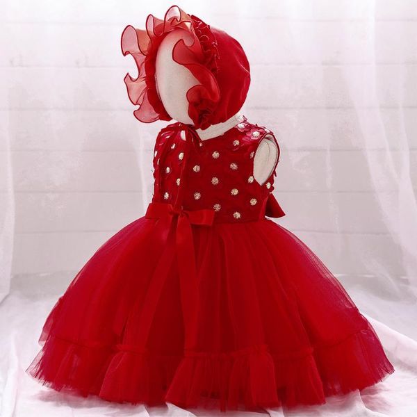 girl's dresses born baby girl dress christening communion clothing toddler first birthday party for kids christmas clothes with hat, Red;yellow
girl's dresses born baby girl dress christening communion clothing toddler first birthday party for kids christmas clothes with hat, Red;yellow