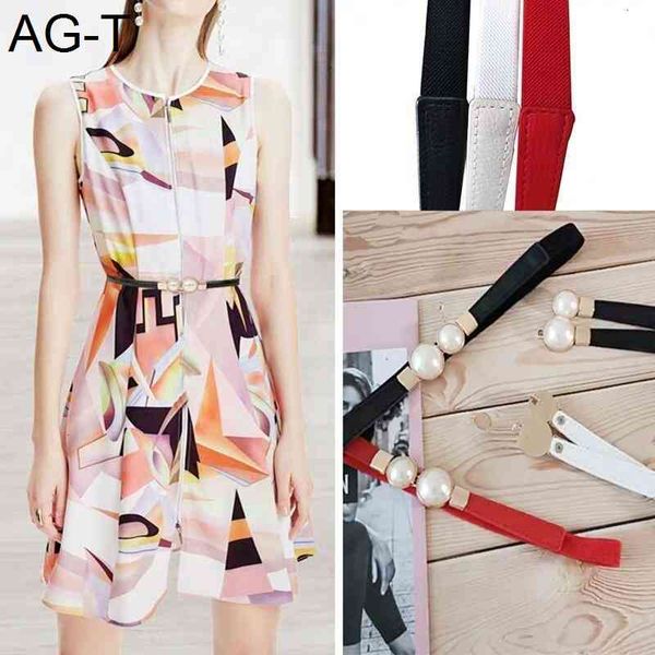 fashion women double pearl belt female black red white leather dress skirt waist elastic thin belts ladies designer waistband, Black;brown
fashion women double pearl belt female black red white leather dress skirt waist elastic thin belts ladies designer waistband, Black;brown