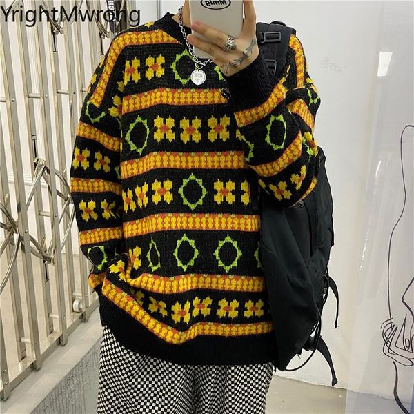 women's sweaters fall winter woman man korean vintage jacquard flower graphic contrast sweater loose pullover knit fashion aesthetic ca, White;black
women's sweaters fall winter woman man korean vintage jacquard flower graphic contrast sweater loose pullover knit fashion aesthetic ca, White;black