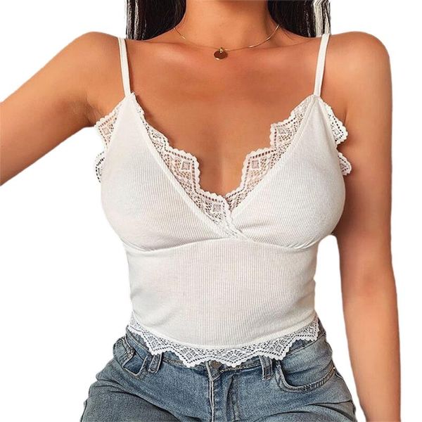 women's tanks & camis women summer casual tank sling vest, lace wrap chest v-neck slimming sleeveless knitting shirt, White
women's tanks & camis women summer casual tank sling vest, lace wrap chest v-neck slimming sleeveless knitting shirt, White