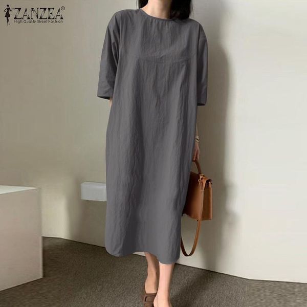 casual dresses women summer sundress solid midi dress cotton kaftan hollow 3/4 sleeve vestido vintage robe femme oversized, Black;gray
casual dresses women summer sundress solid midi dress cotton kaftan hollow 3/4 sleeve vestido vintage robe femme oversized, Black;gray
