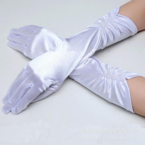 bridal gloves full finger black red satin pearls elegant white wedding lady formal banquet for bride evening party 
bridal gloves full finger black red satin pearls elegant white wedding lady formal banquet for bride evening party