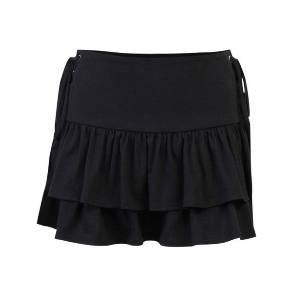 skirts double-layer ruffled dark line personality side waist corns lace-up skirt summer female students ultra-short plaid, Black
skirts double-layer ruffled dark line personality side waist corns lace-up skirt summer female students ultra-short plaid, Black