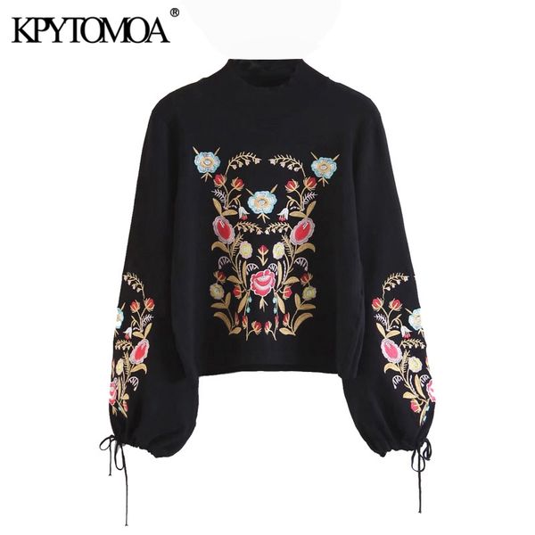 vintage chic floral embroidery knitted sweater women fashion turtleneck bow tie sleeve ladies pullovers casual pull mujer 210416, White;black
vintage chic floral embroidery knitted sweater women fashion turtleneck bow tie sleeve ladies pullovers casual pull mujer 210416, White;black