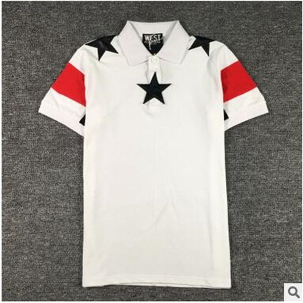 embroidery star tshirt european and american tide brand patchwork polo shirt casual loose short-sleeved stand collar t-shirt, White;black
embroidery star tshirt european and american tide brand patchwork polo shirt casual loose short-sleeved stand collar t-shirt, White;black