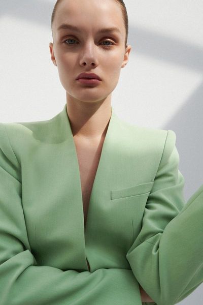 women's suits & blazers european spring and summer temperament professional style no button solid color suit jacket women fashion stree, White;black
women's suits & blazers european spring and summer temperament professional style no button solid color suit jacket women fashion stree, White;black