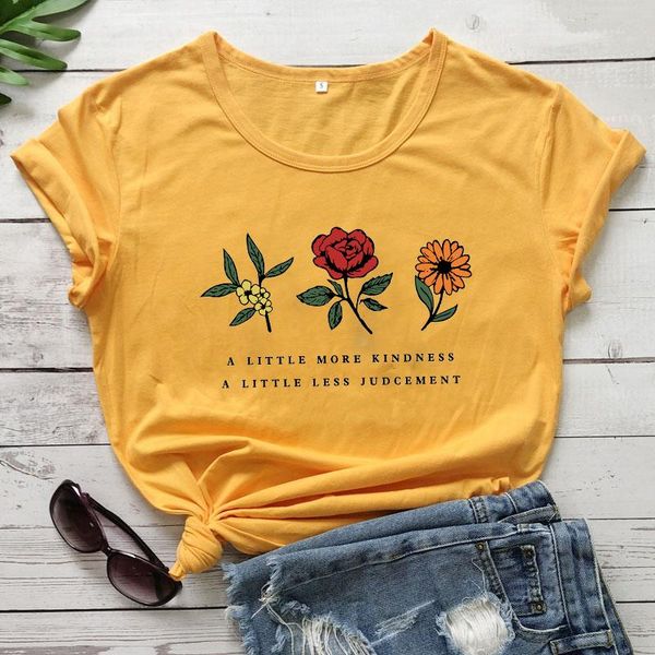little more kindness less judgement shirt colorful flowers shirts plant ladie tee women summer casual aesthetic women's t-shirt, White
little more kindness less judgement shirt colorful flowers shirts plant ladie tee women summer casual aesthetic women's t-shirt, White