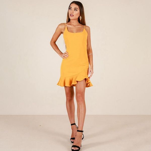 casual dresses women's dress lotus leaf camisole jersey party mini yellow s, Black;gray
casual dresses women's dress lotus leaf camisole jersey party mini yellow s, Black;gray