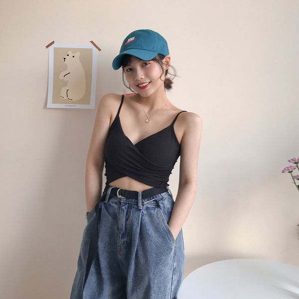 women's tanks camis fashion casual basic ladies v neck backless solid spaghetti strap cropped summer women clubwear slim vest tees, White
women's tanks camis fashion casual basic ladies v neck backless solid spaghetti strap cropped summer women clubwear slim vest tees, White