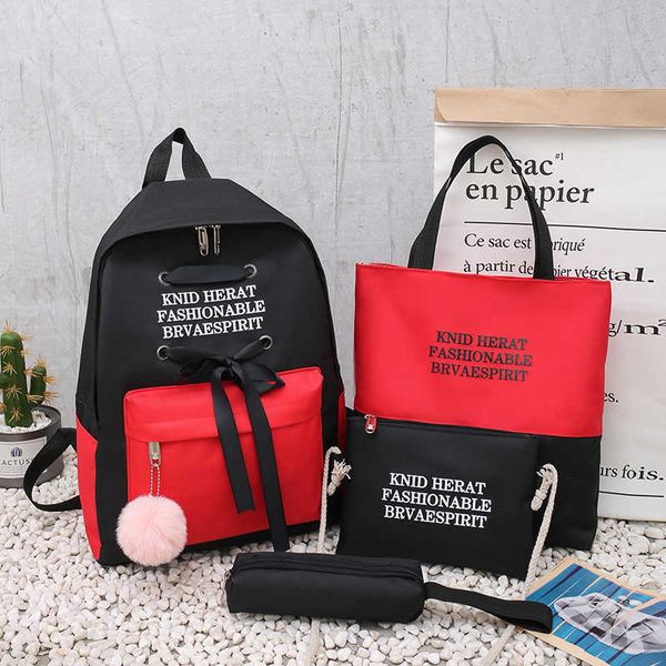 4 set piece schoolbags for teenager girl canvas women backpack primary school bag fashion cute student shoulder bags female 210901
4 set piece schoolbags for teenager girl canvas women backpack primary school bag fashion cute student shoulder bags female 210901