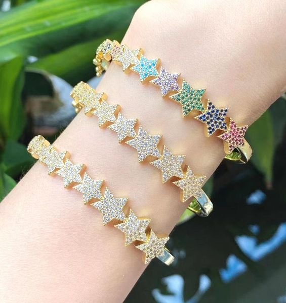 bangle 3pcs arrival fashion gold plated colorful /clear zirconia star charms bracelet pulseras jewelry latest design, Black
bangle 3pcs arrival fashion gold plated colorful /clear zirconia star charms bracelet pulseras jewelry latest design, Black