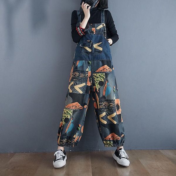 women's jeans ladies printed overalls women spring and summer loose all-match fashion casual pants jumpsuit, Blue
women's jeans ladies printed overalls women spring and summer loose all-match fashion casual pants jumpsuit, Blue