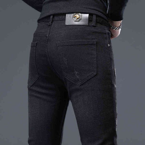 autumn 2021 thick boutique men's jeans black slim small feet elastic leisure trend embroidered pants, Blue
autumn 2021 thick boutique men's jeans black slim small feet elastic leisure trend embroidered pants, Blue