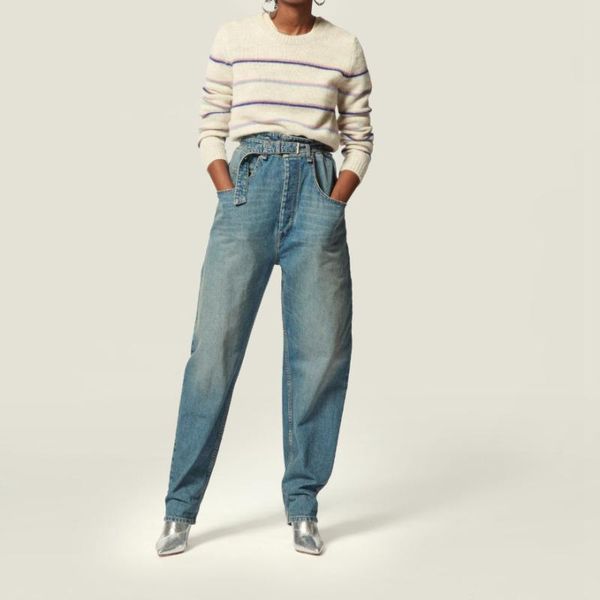 and 2021 spring autumn retro high waist jeans fashion wild loose wide leg trousers women women's, Blue
and 2021 spring autumn retro high waist jeans fashion wild loose wide leg trousers women women's, Blue