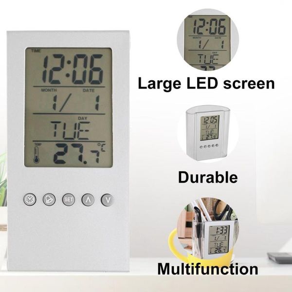 desk & table clocks transparent abs multi-functions digital pen/pencil holder lcd alarm clock calendar display home decor
desk & table clocks transparent abs multi-functions digital pen/pencil holder lcd alarm clock calendar display home decor
