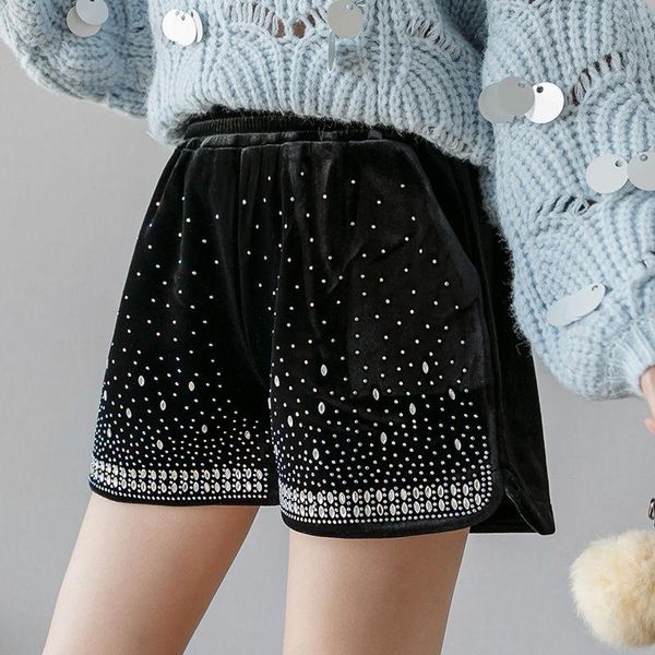 women 2021 autumn winter fashion golden velvet shorts female elastic waist wide-leg ladies loose boots d298 women's, White;black
women 2021 autumn winter fashion golden velvet shorts female elastic waist wide-leg ladies loose boots d298 women's, White;black