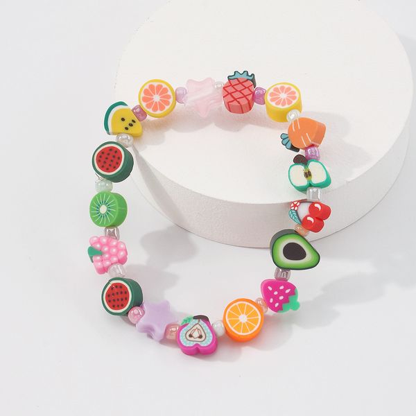 boho acrylic glass beads bracelet women's handmade colorful fruit soft pottery charm strand rope bracelet kids jewelry accessory, Black
boho acrylic glass beads bracelet women's handmade colorful fruit soft pottery charm strand rope bracelet kids jewelry accessory, Black