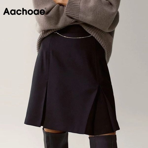 aachoae black color elegant a line skirt chain decorate chic mini skirt back zipper sheath bodycon woman skirts mujer faldas 210413
aachoae black color elegant a line skirt chain decorate chic mini skirt back zipper sheath bodycon woman skirts mujer faldas 210413