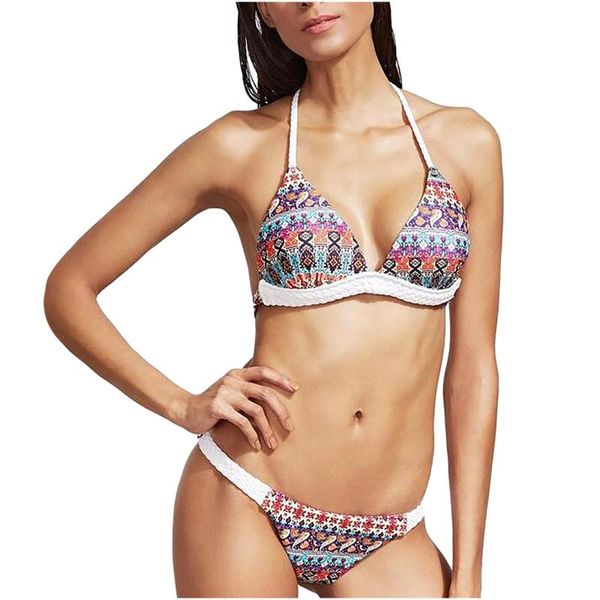summer women's swimwear ladies printing beachwear bikini set split swimsuit de playa traje baño, White;black
summer women's swimwear ladies printing beachwear bikini set split swimsuit de playa traje baño, White;black