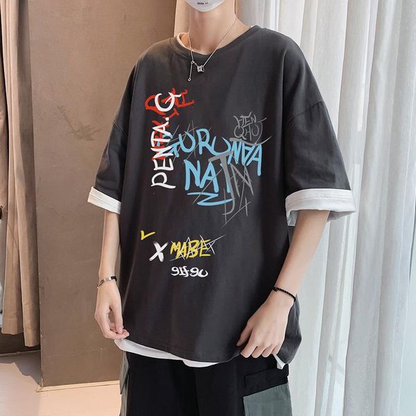 men's t-shirts 2021 short-sleeved t-shirt summer female trend casual loose five-point sleeve letter printing super large size, White;black
men's t-shirts 2021 short-sleeved t-shirt summer female trend casual loose five-point sleeve letter printing super large size, White;black
