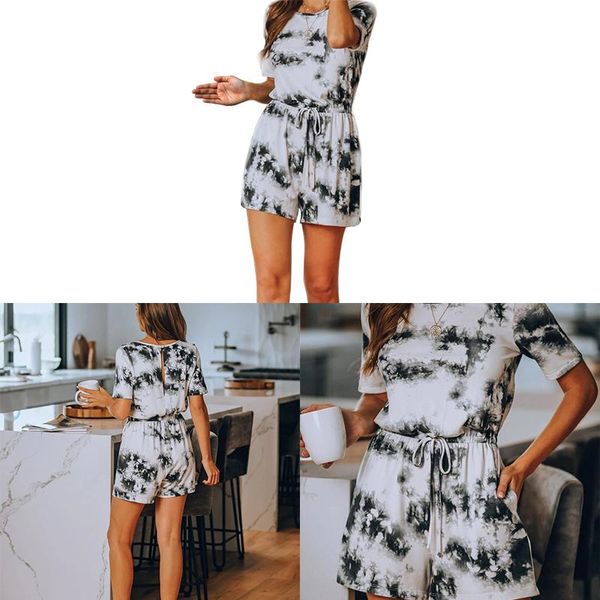 european & american tie-dye jumpsuit women short-sleeved t-shirt casual women's jumpsuits rompers, Black;white
european & american tie-dye jumpsuit women short-sleeved t-shirt casual women's jumpsuits rompers, Black;white