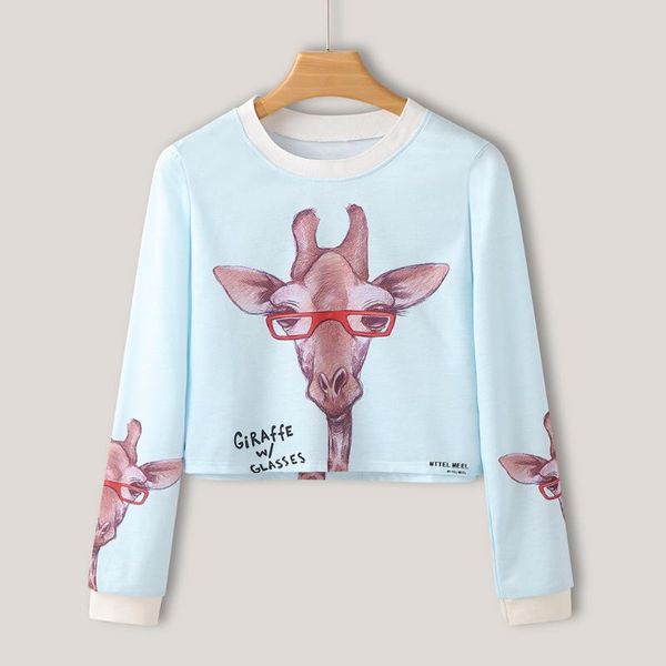 women's hoodies & sweatshirts women autumn thin crop causal 3d animal print long sleeve round neck sweatshirt pullover blouse teenager, Black
women's hoodies & sweatshirts women autumn thin crop causal 3d animal print long sleeve round neck sweatshirt pullover blouse teenager, Black