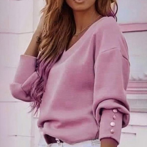 autumn winter solid color womens shirts long puff sleeve v neck buttons pullover blouses for ladies, White
autumn winter solid color womens shirts long puff sleeve v neck buttons pullover blouses for ladies, White