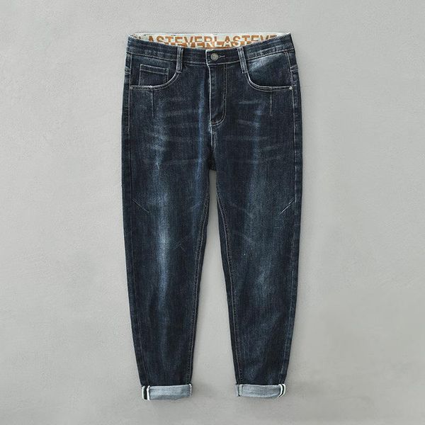men's jeans 8881 men retro japan style stretch all-match fashion urban zipper- cotton daily high street leisure loose denim pants, Blue
men's jeans 8881 men retro japan style stretch all-match fashion urban zipper- cotton daily high street leisure loose denim pants, Blue