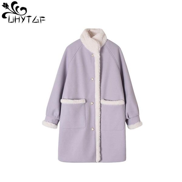 women's wool & blends uhytgf women lambswool coat autumn winter clothes woolen female plus size outwear single-breasted external pocket, Black
women's wool & blends uhytgf women lambswool coat autumn winter clothes woolen female plus size outwear single-breasted external pocket, Black