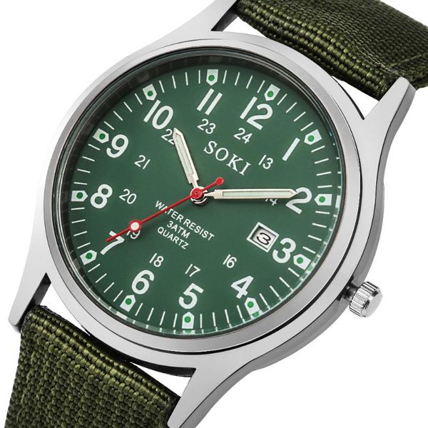 wristwatches fashion luminous men's watch luxury soki sports calendar date male nylon band quartz modern gift relogio masculino, Slivery;brown
wristwatches fashion luminous men's watch luxury soki sports calendar date male nylon band quartz modern gift relogio masculino, Slivery;brown