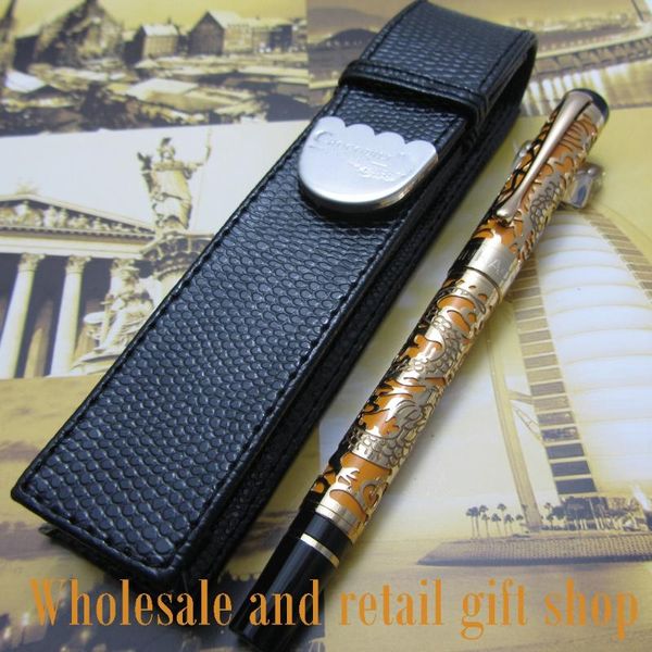 0.7mm perfect kim ho celluloid pen engraved of orange and gold roller pen+pen bag ballpoint pens, Blue;orange
0.7mm perfect kim ho celluloid pen engraved of orange and gold roller pen+pen bag ballpoint pens, Blue;orange