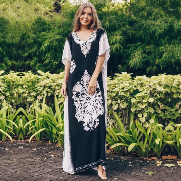 bohemian printed summer women beachwear kaftan cover-ups beach dress cotton tunic swim wear cover up robe de plage #q979 women's swimwe, White;black
bohemian printed summer women beachwear kaftan cover-ups beach dress cotton tunic swim wear cover up robe de plage #q979 women's swimwe, White;black