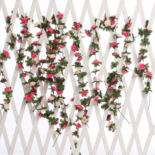 2.5m 5pcs/pack artificial rose flower floral ivy vine hanging garland real touch silk string party wedding decor decorative flowers & wreath
2.5m 5pcs/pack artificial rose flower floral ivy vine hanging garland real touch silk string party wedding decor decorative flowers & wreath