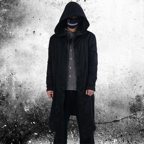 men's hoodies & sweatshirts 2021 fashion men hooded black hip hop mantle jacket long sleeves cloak coats outwear 
men's hoodies & sweatshirts 2021 fashion men hooded black hip hop mantle jacket long sleeves cloak coats outwear