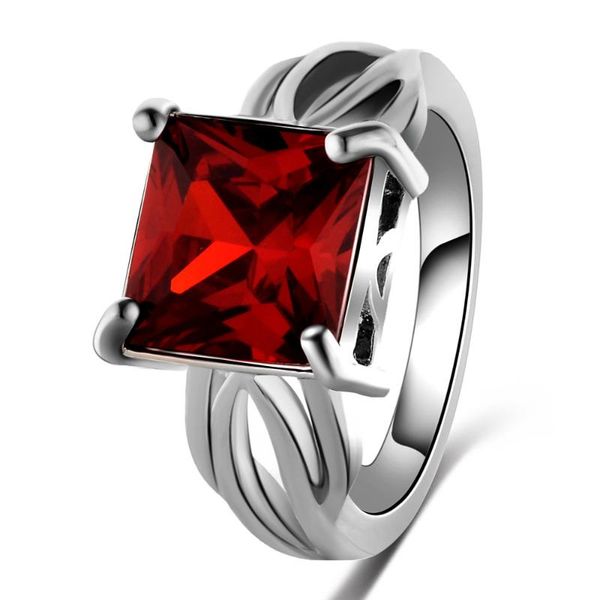 cluster rings women's ring square silver color fashion glamour red zircon banquet wedding gift for girlfriend, Golden;silver
cluster rings women's ring square silver color fashion glamour red zircon banquet wedding gift for girlfriend, Golden;silver