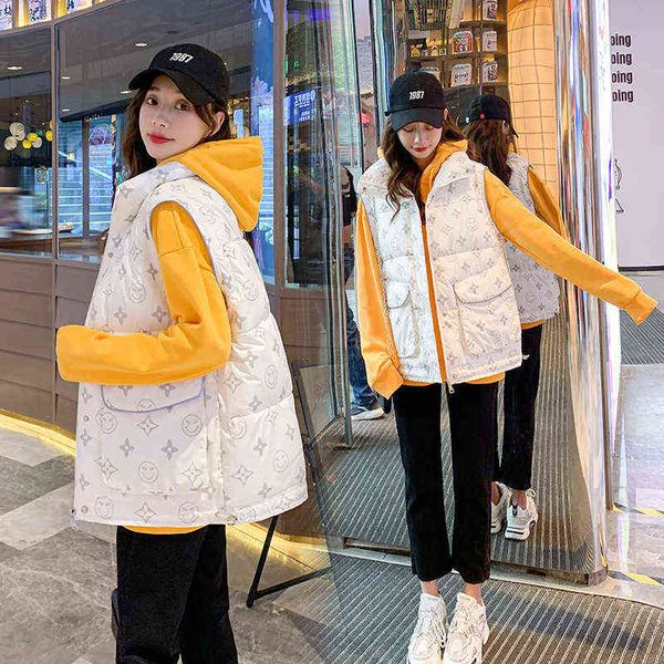 autumn and winter vest fashion korean letter color matching student ma jiachao, Black;white
autumn and winter vest fashion korean letter color matching student ma jiachao, Black;white