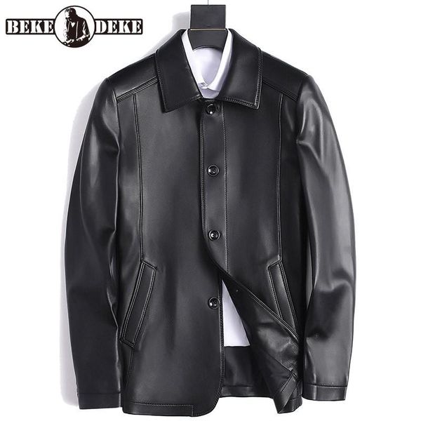 men's leather & faux 2021 autumn winter mens fashion turn-down collar single breasted large size jackets male concise solid casual oute, Black
men's leather & faux 2021 autumn winter mens fashion turn-down collar single breasted large size jackets male concise solid casual oute, Black