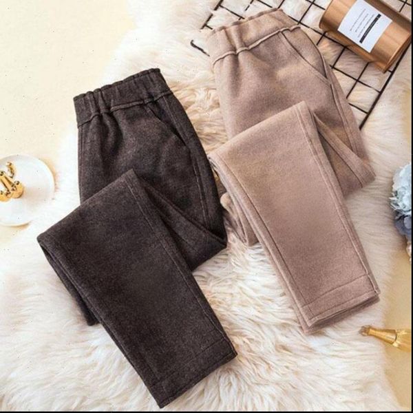 korean winter women pants wool high waist thick harem casual trousers female autumn warm ankle length plus size, Black;white
korean winter women pants wool high waist thick harem casual trousers female autumn warm ankle length plus size, Black;white