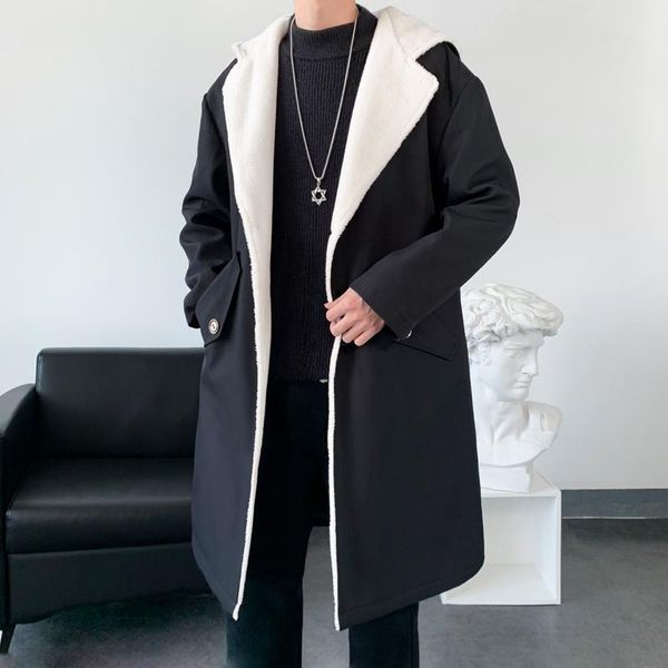 men's trench coats mens winter overcoats cloak loose long jackets khaki velvet fleece with fur oversized hooded cardigan korea fashion, Tan;black
men's trench coats mens winter overcoats cloak loose long jackets khaki velvet fleece with fur oversized hooded cardigan korea fashion, Tan;black