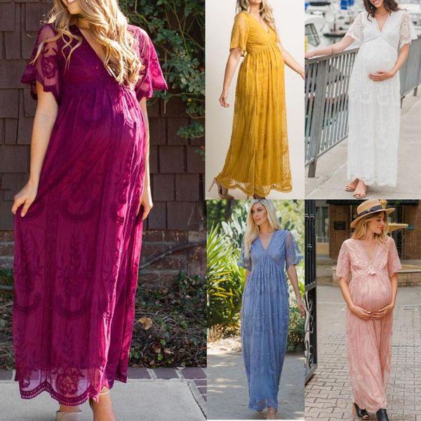 maternity dresses fashion dress women pregnants pography props short sleeve solid lace long art po dress#, White
maternity dresses fashion dress women pregnants pography props short sleeve solid lace long art po dress#, White
