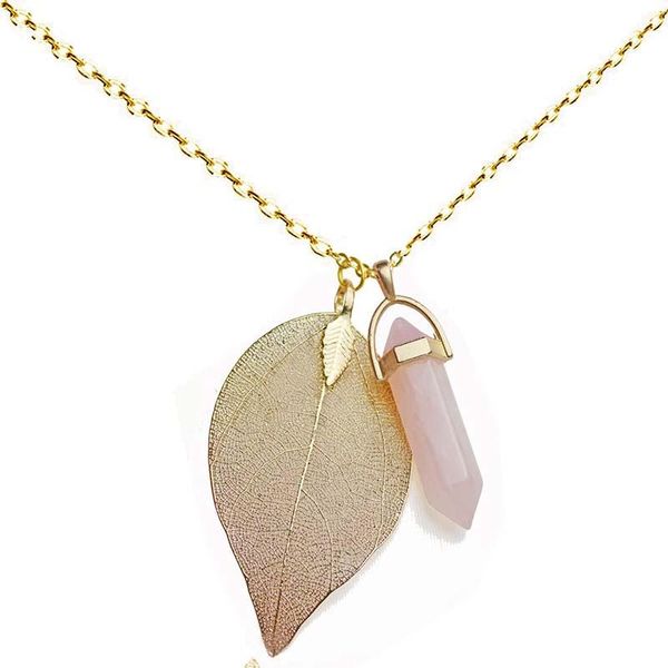 pendant necklaces natural leaf necklace quartz opal point healing crystal gold boho chic yoga energy 2021 arrival, Silver
pendant necklaces natural leaf necklace quartz opal point healing crystal gold boho chic yoga energy 2021 arrival, Silver