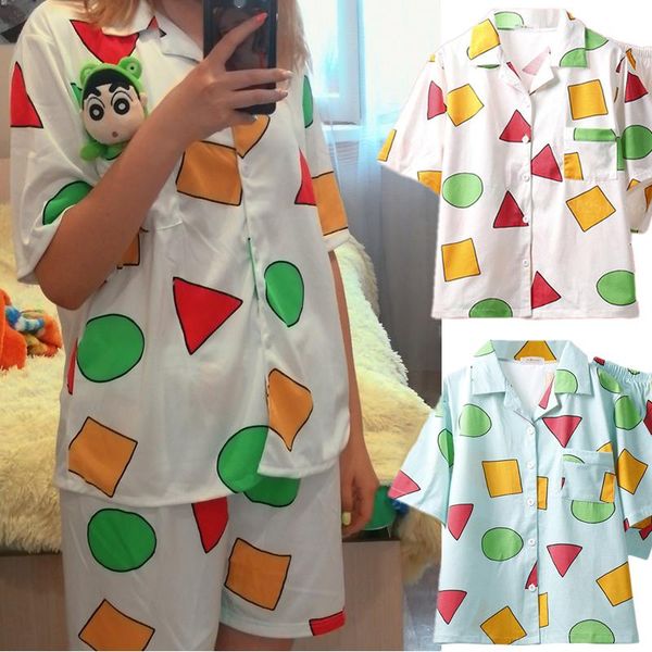 short sleeve pajamas set for women cotton sleepwear 2pcs nightwear crayon shinchan cute print homewear summer lounge pyjamas cat costumes
short sleeve pajamas set for women cotton sleepwear 2pcs nightwear crayon shinchan cute print homewear summer lounge pyjamas cat costumes
