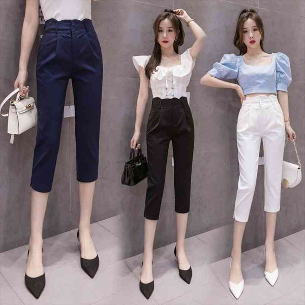office cropped trousers pockets womens pants high waist casual elegant solid workwear women fashion summer straight formal suit pant, Black;white
office cropped trousers pockets womens pants high waist casual elegant solid workwear women fashion summer straight formal suit pant, Black;white