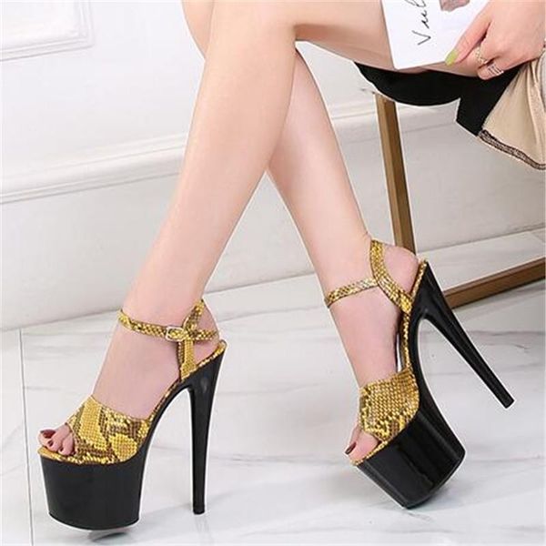 women super high heel sandals model t station stiletto 17/20cm stage catwalk snakeskin nightclub women's shoes, Black
women super high heel sandals model t station stiletto 17/20cm stage catwalk snakeskin nightclub women's shoes, Black