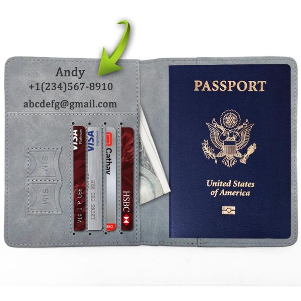 card holders anti-lost passport cover custom name phone email ins travel wallet holder men bank cardholder case women credit id gift, Brown;gray
card holders anti-lost passport cover custom name phone email ins travel wallet holder men bank cardholder case women credit id gift, Brown;gray