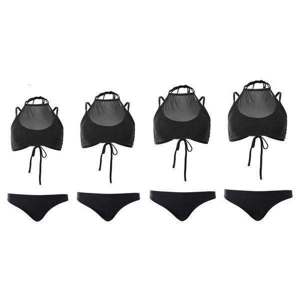 women solid backless bandage tight lady swimsuit low waist bikini set swimwear beachwear brazilian bathing suit, White;black
women solid backless bandage tight lady swimsuit low waist bikini set swimwear beachwear brazilian bathing suit, White;black