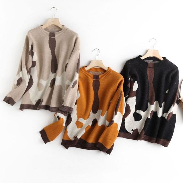 crew neck sweaters for women milk cow pattern retro knitting pullovers sweater long sleeves korean vintage winter clothes women's, White;black
crew neck sweaters for women milk cow pattern retro knitting pullovers sweater long sleeves korean vintage winter clothes women's, White;black