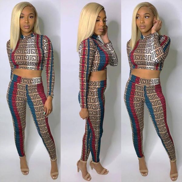 fashion street casual style womens pants sets long sleeve high collar elastic printed two piece, White
fashion street casual style womens pants sets long sleeve high collar elastic printed two piece, White